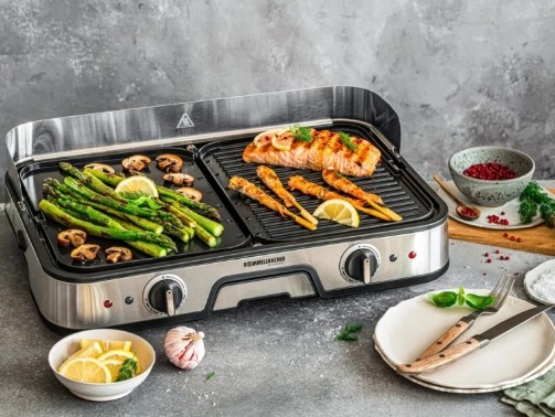 🍢 Xiên Cá Hồi Nướng & Salad Củ Cải Đỏ – Công Thức Mùa Hè Đơn Giản